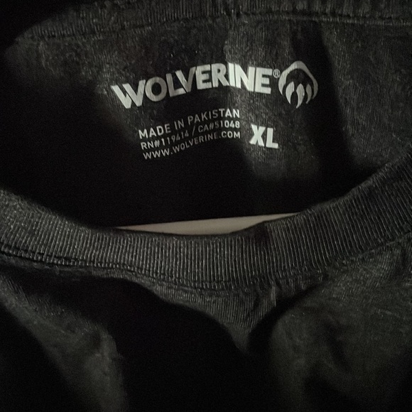 Men’s Wolverine Jersey Dark Charcoal/Yellow Green Logo Short Sleeve T-Shirt - Picture 4 of 10